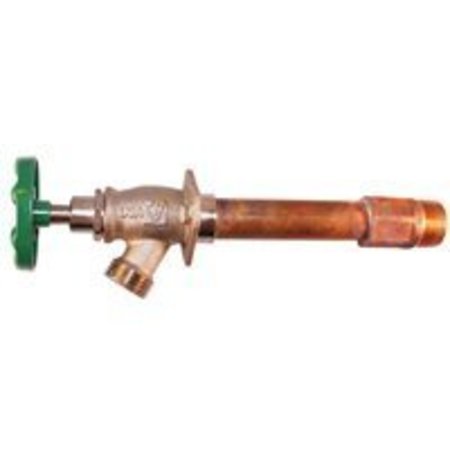 ARROWHEAD BRASS 455-04LF Frost-Free, Lead-Free, Standard Wall Hydrant, 1/2, 3/4 x 3/4 in FIP/MIP x Male Hose 455-04LF